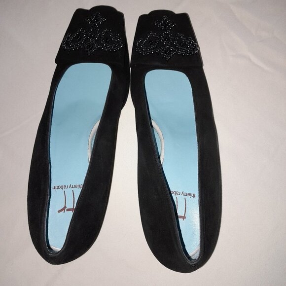 Thierry Rabotin Black Suede Pumps - Picture 2 of 16